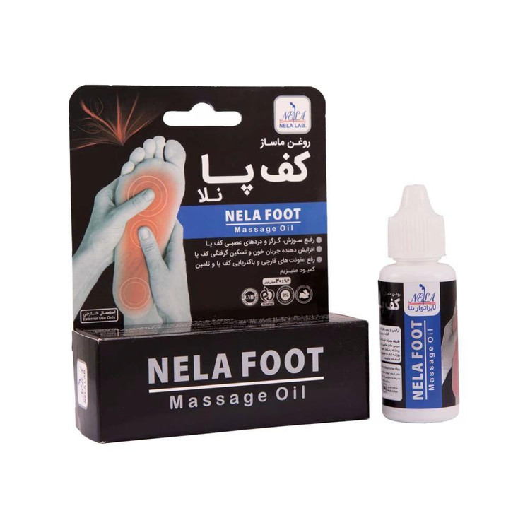 روغن ماساژ لابرتوار نلا مدل نلافوت حجم 30 میلی لیتر