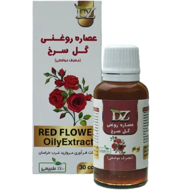 روغن بدن دکتر زرقانی مدل گل سرخ 27 مناسب انواع پوست حجم 30 میلی لیتر
