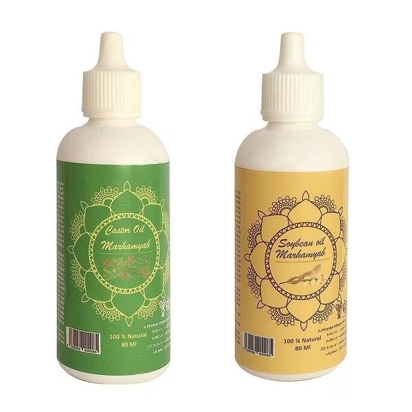 روغن بدن مرهم یاب مدل سویا و کرچک حجم 80 میلی لیتر مجموعه 2 عددی