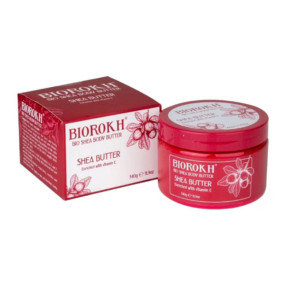 کره بدن بایورخ مدل SHEA BUTTER منناسب برای انواع پوست وزن 340 گرم