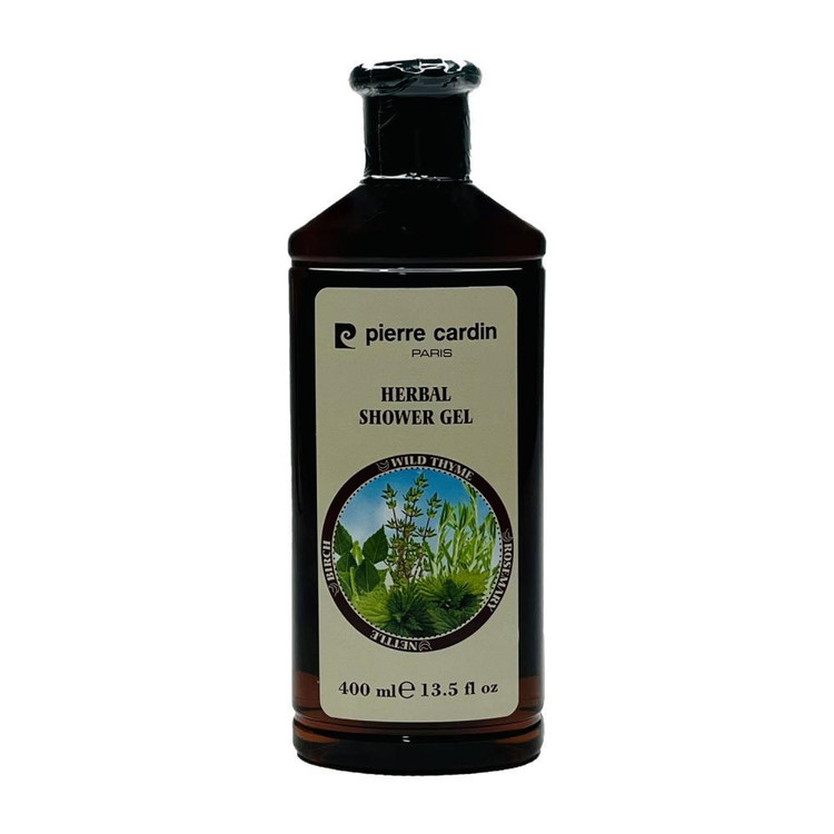 ژل شستشو بدن پیر کاردین مدل HERBAL با رایحه آویشن مناسب برای انواع پوست حجم 400 میلی لیتر