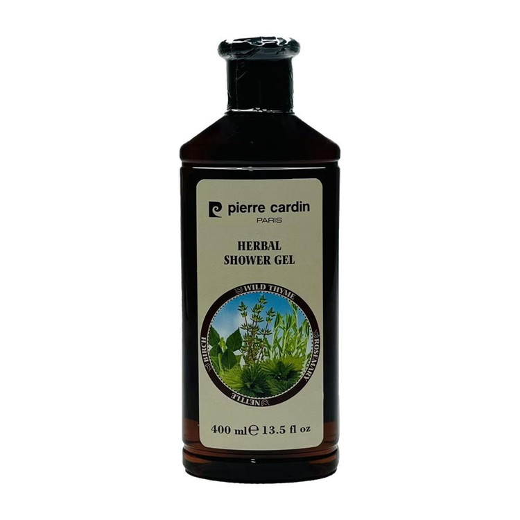 ژل شستشو بدن پیر کاردین مدل HERBAL با رایحه آویشن مناسب برای انواع پوست حجم 400 میلی لیتر