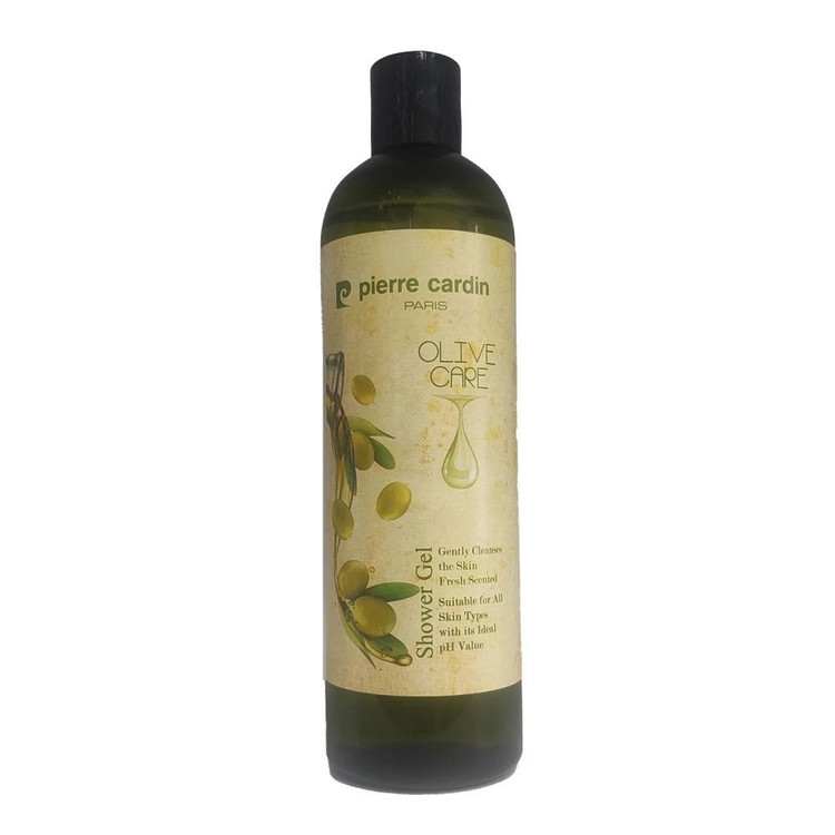 ژل شستشو بدن پیر کاردین مدل OLIVE با رایحه زیتون مناسب برای انواع پوست حجم 400 میلی لیتر