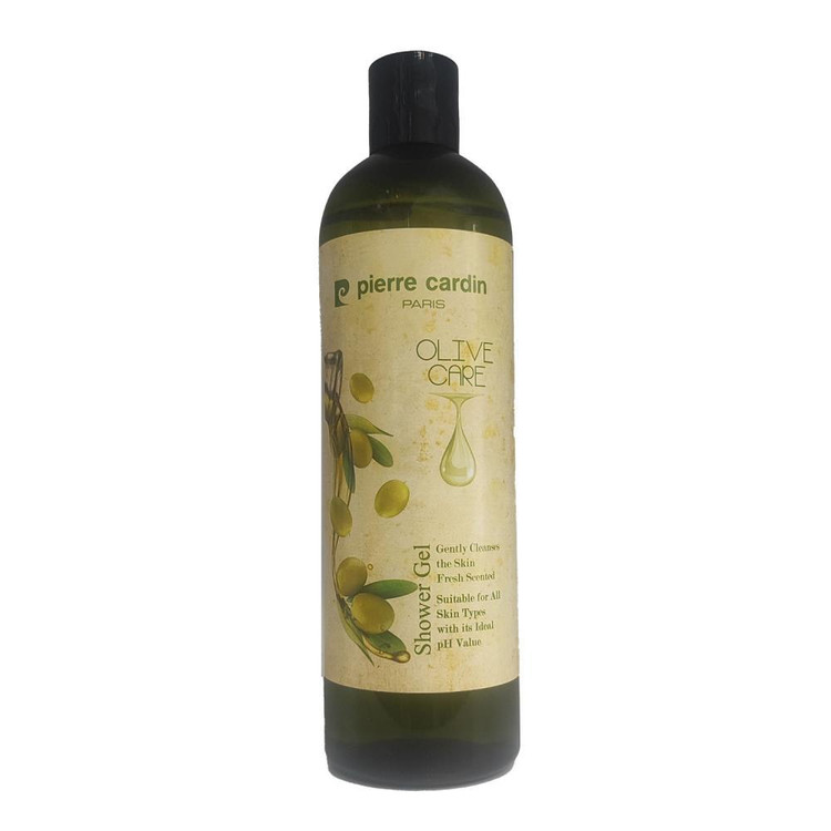 ژل شستشو بدن پیر کاردین مدل OLIVE با رایحه زیتون مناسب برای انواع پوست حجم 400 میلی لیتر