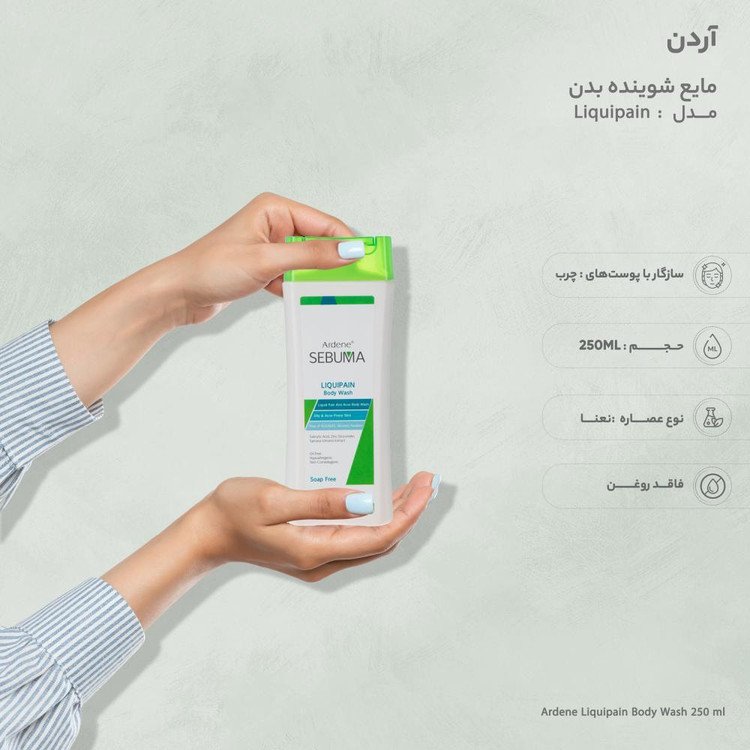 مایع شوینده بدن آردن مدل Liquipain حجم 250 میلی لیتر