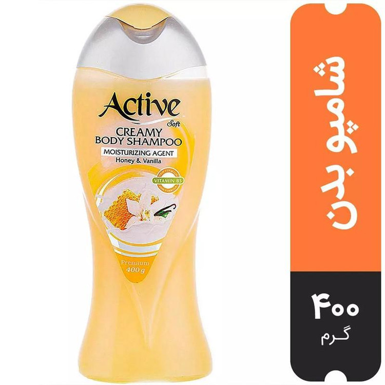 شامپو بدن اکتیو مدل 3BC با رایحه گل مناسب برای انواع پوست وزن 400 گرم به همراه شامپو بدن اکتیو مدل 3BC با رایحه وانیل...