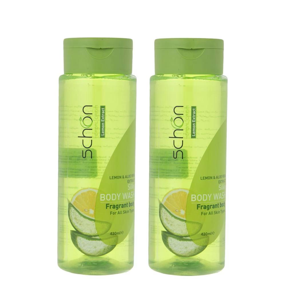 شامپو بدن شون مدل Aloevera and Lemon حجم 420 میلی لیتر مجموعه 2 عددی