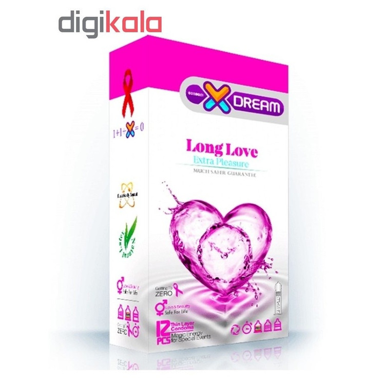 کاندوم ایکس دریم مدل Long Love بسته 12 عددی به همراه کاندوم تاخیری کدکس مدل Double Delay بسته 10 عددی مدل 1