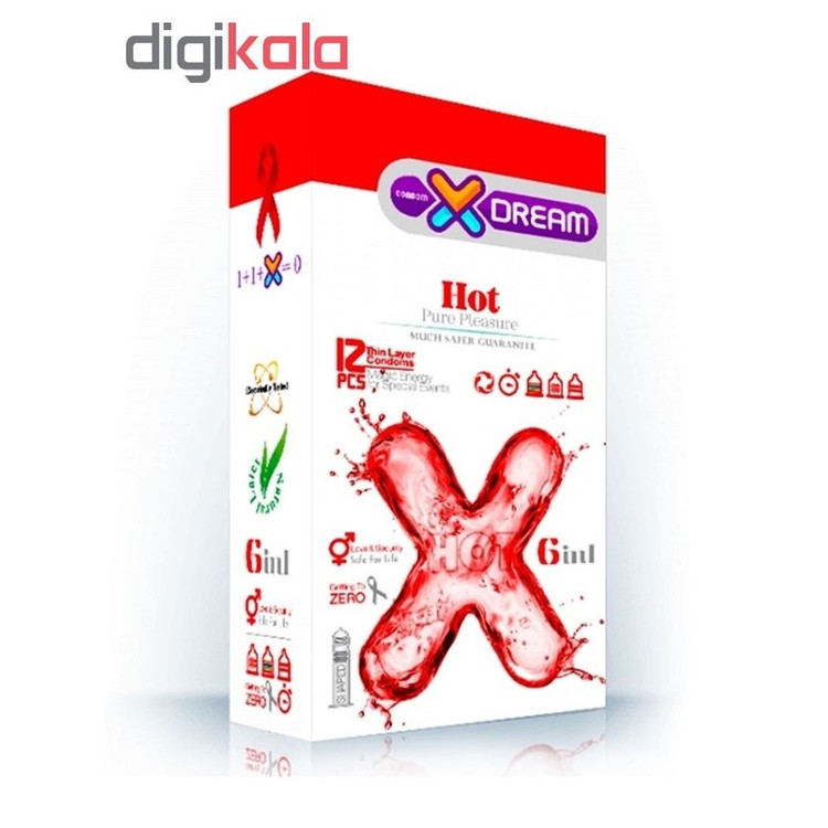 کاندوم ایکس دریم مدل Hot بسته 12 عددی به همراه کاندوم تاخیری کدکس مدل Double Delay بسته 10