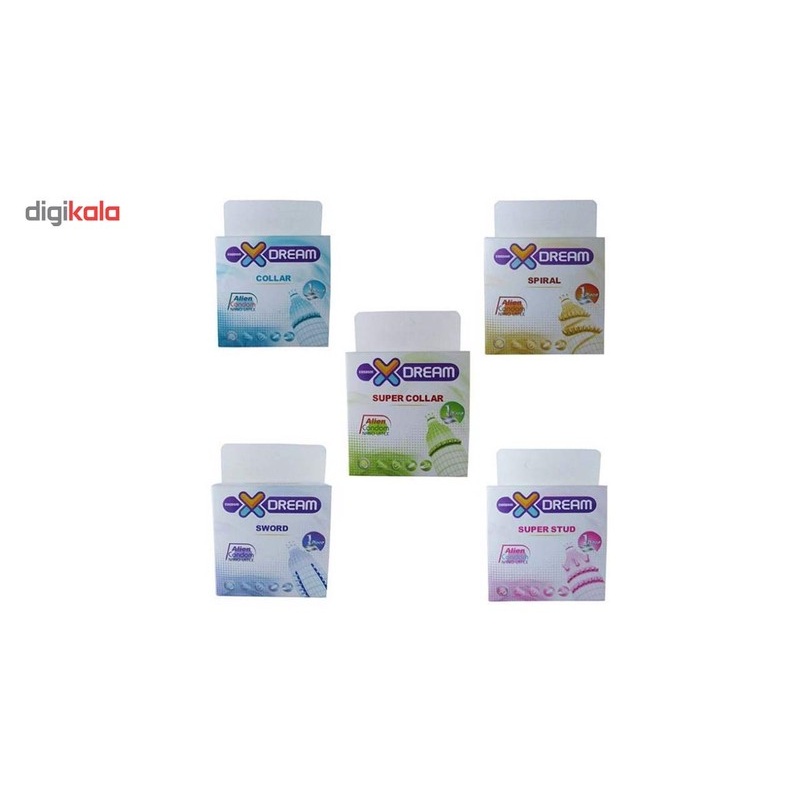 کاندوم ایکس دریم مدل x5 بسته 5 عددی