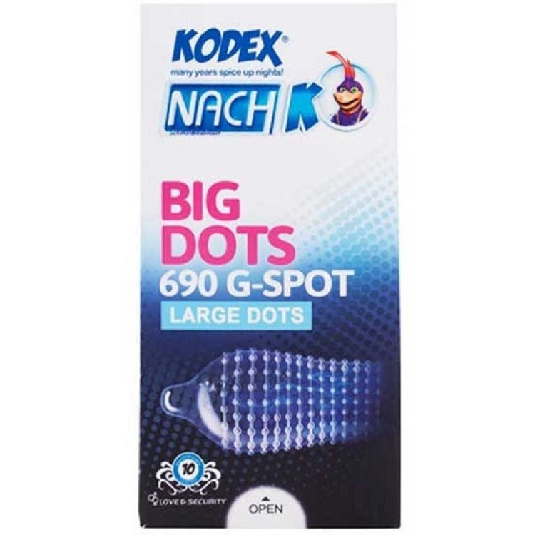 کاندوم کلاسیک ناچ کدکس مدل 0.03 بسته 10 عددی به همراه کاندوم خاردار ناچ کدکس مدل BIG DOTS بسته 10 عددی
