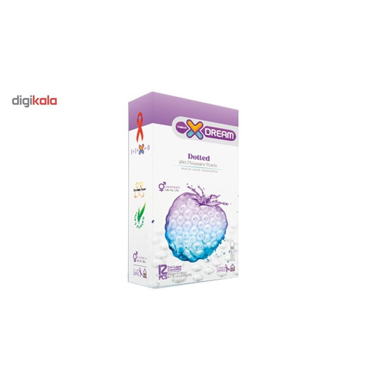 کاندوم ایکس دریم مدل Dotted بسته 12 عددی