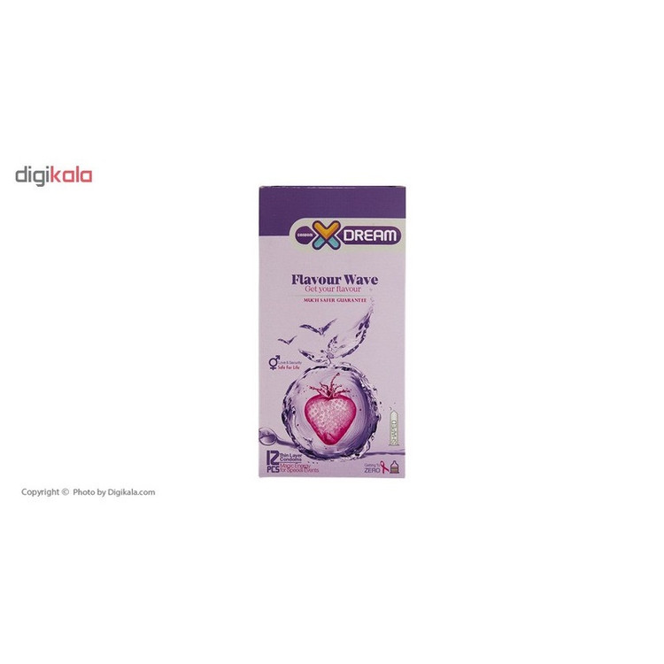 کاندوم ایکس دریم مدل Flavour Wave بسته 12 عددی