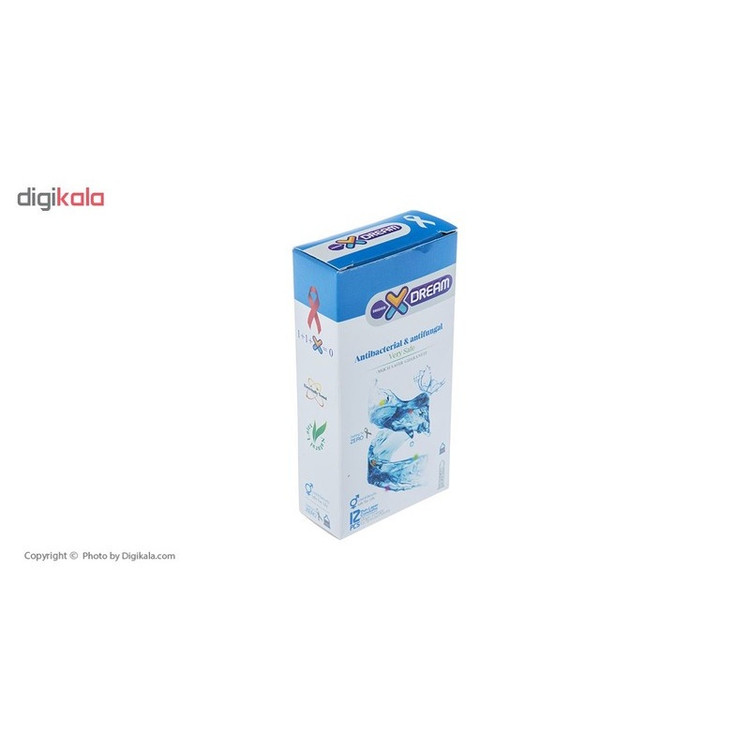 کاندوم ایکس دریم مدل Antibacterial And Antifungal بسته 12 عددی