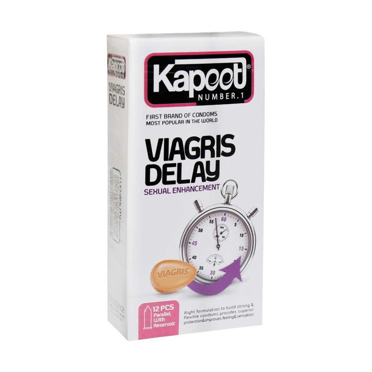 کاندوم تاخیری ویاگرا کاپوت KAPOOT Viagris Delay بسته 12 عددی