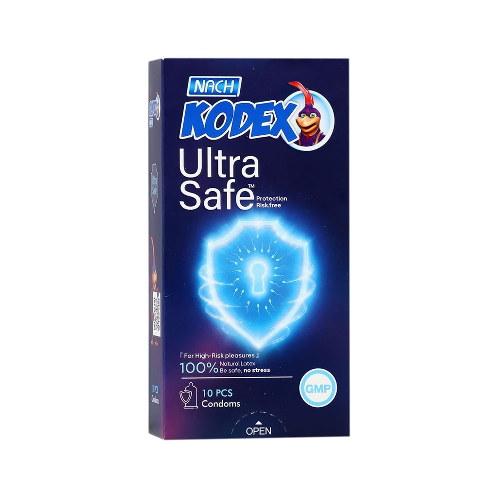 کاندوم بسیار ایمن اولترا سیف ناچ کدکس NACH KODEX Ultra Safe بسته 10 عددی
