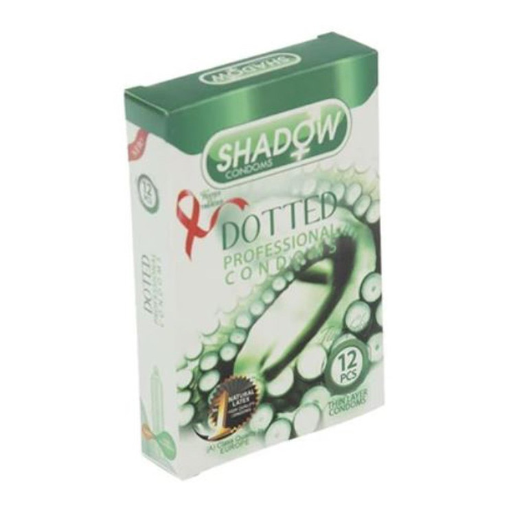 کاندوم خاردار داتد شادو SHADOW DOTTED بسته 12 عددی