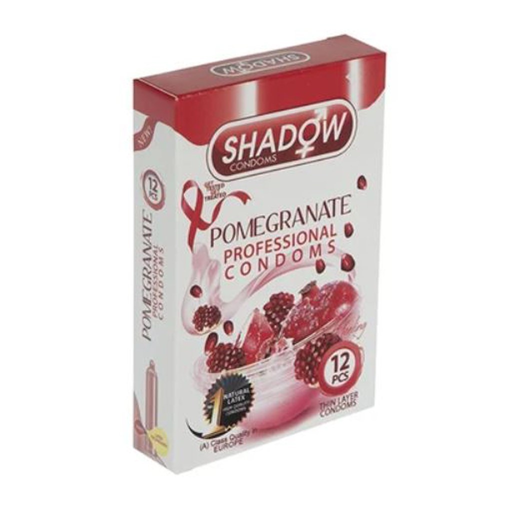 کاندوم تنگ کننده انار شادو SHADOW POMEGRANATE بسته 12 عددی