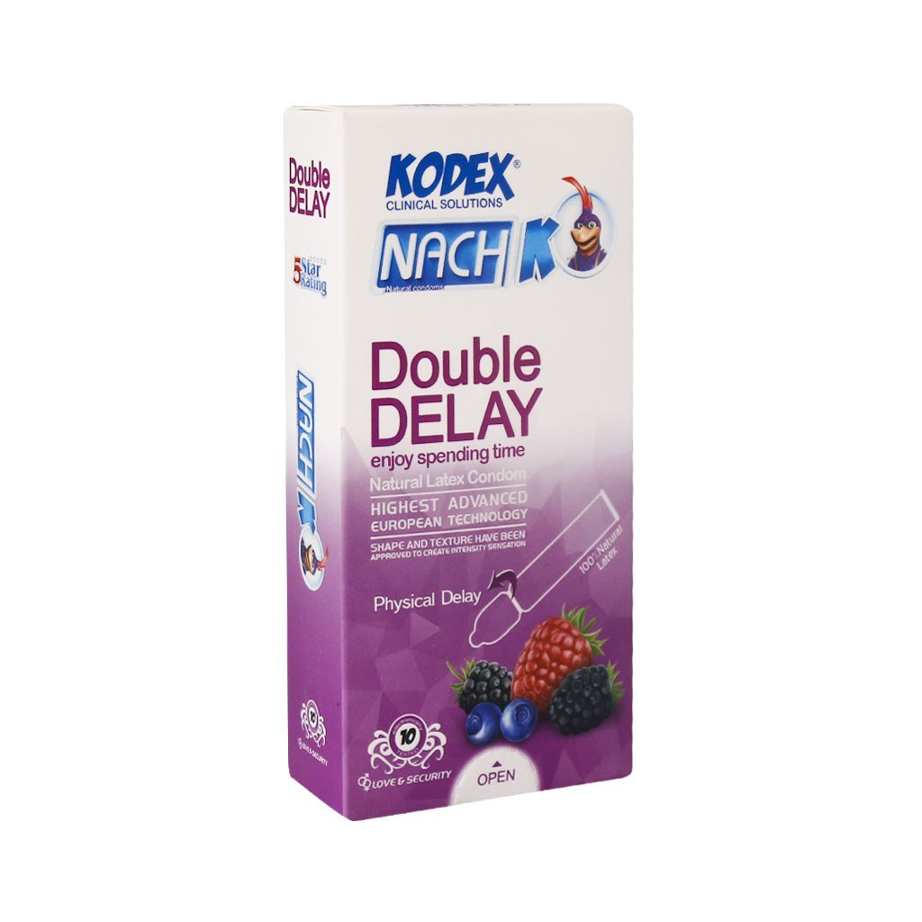 کاندوم تاخیری قوی دابل دیلی ناچ کدکس NACH KODEX Double Delay بسته 10 عددی