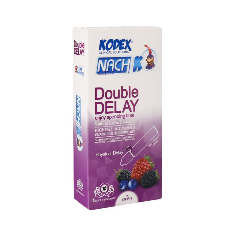 کاندوم تاخیری قوی دابل دیلی ناچ کدکس NACH KODEX Double Delay بسته 10 عددی