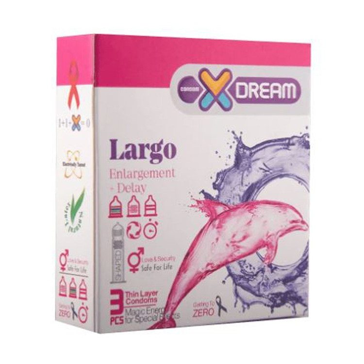 کاندوم بزرگ کننده و تنگ کننده و تاخیری لارگو ایکس دریم XDream Largo بسته 3 عددی