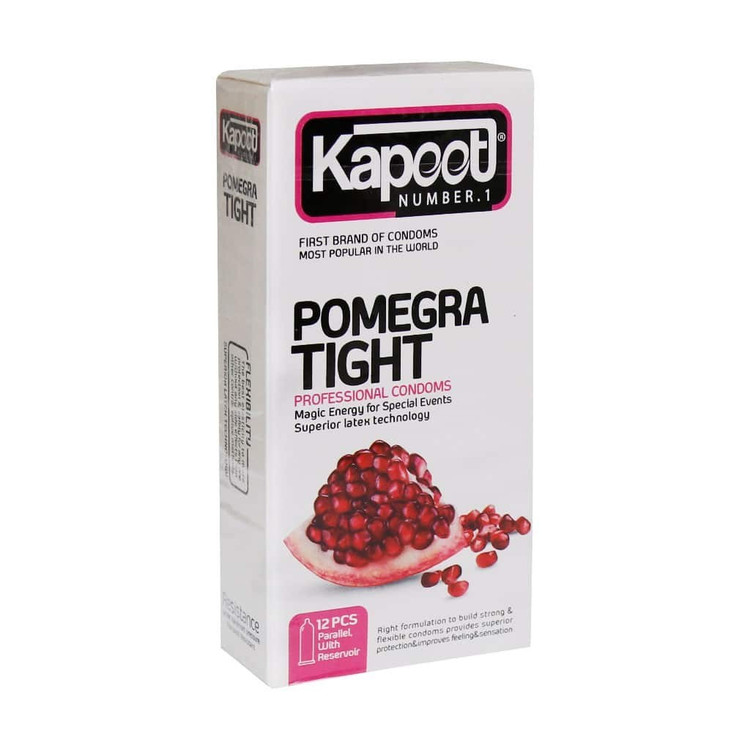 کاندوم تنگ کننده اناری کاپوت KAPOOT Pomegra Tight بسته 12 عددی