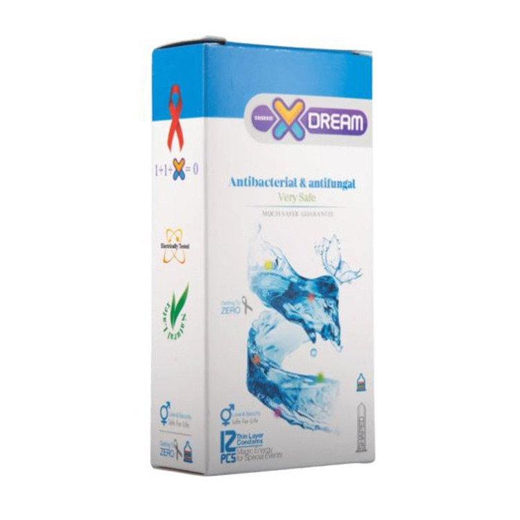 کاندوم آنتی باکتریال ایکس دریم XDream Antibacterial And Antifungal بسته 12 عددی