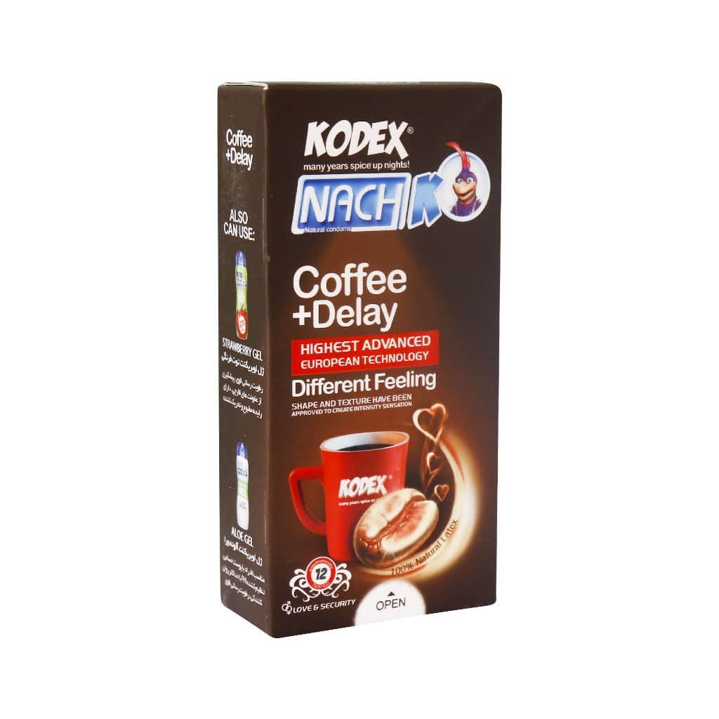 کاندوم تاخیری قهوه ناچ کدکس NACH KODEX Coffee Delay بسته 12 عددی
