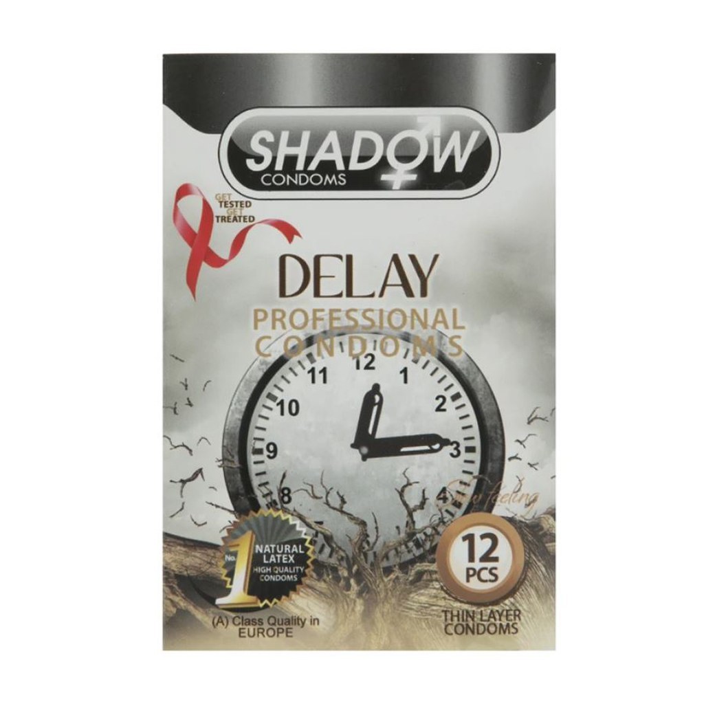 کاندوم تاخیری دیلی شادو SHADOW DELAY بسته 12 عددی