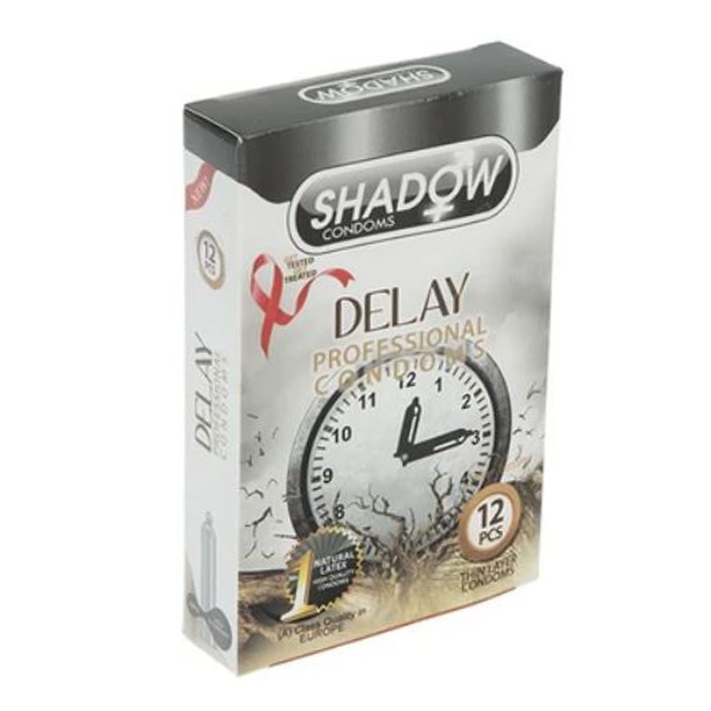 کاندوم تاخیری دیلی شادو SHADOW DELAY بسته 12 عددی