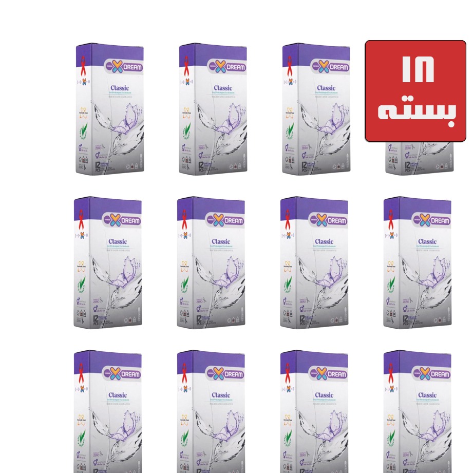 18 بسته 12 عددی کاندوم ساده کلاسیک ایکس دریم XDream Classic