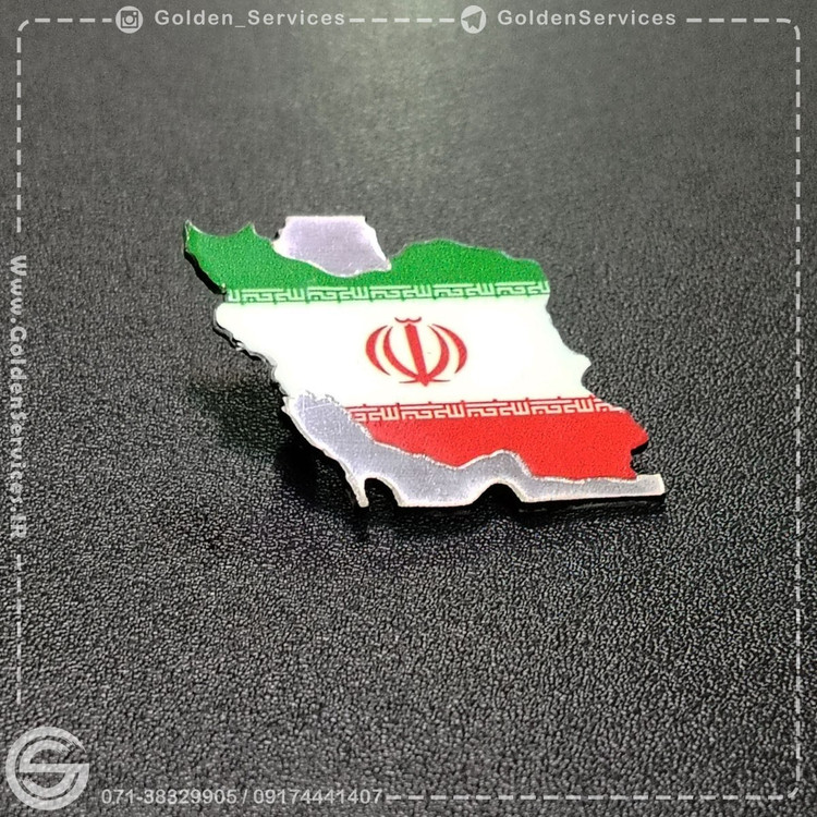 بج سینه نقشه ایران رنگی (20عددی)