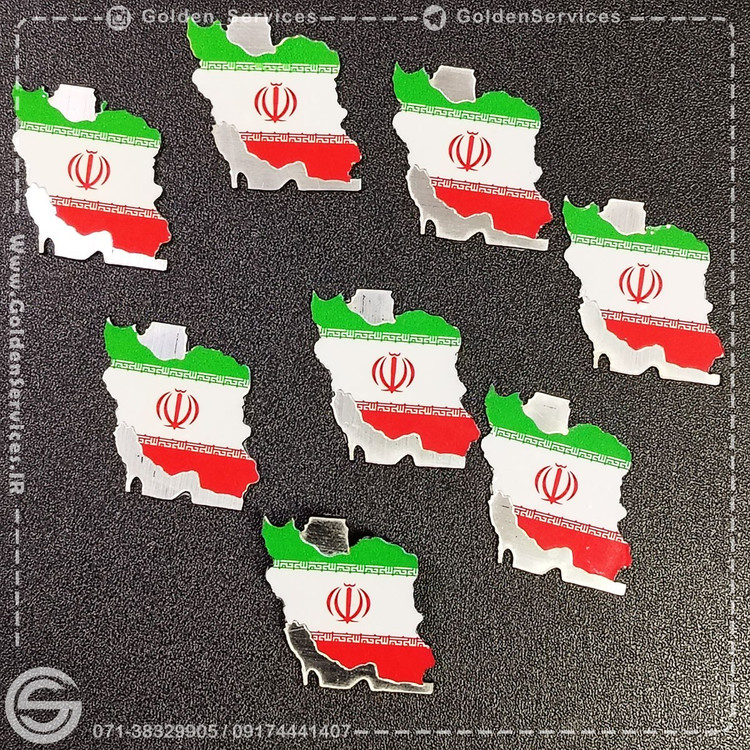 بج سینه نقشه ایران رنگی (20عددی)