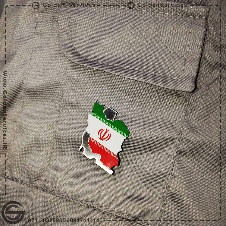 بج سینه نقشه ایران رنگی (20عددی)