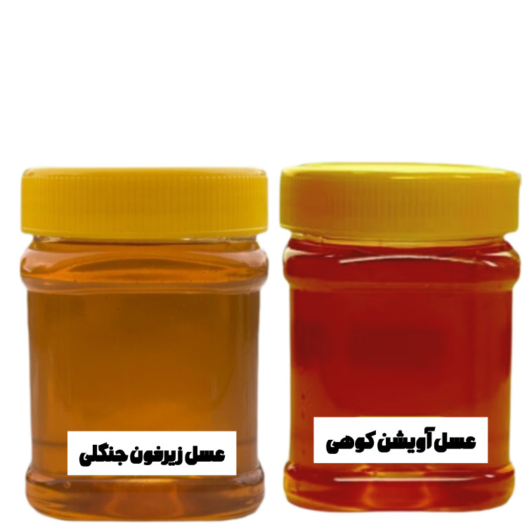 عسل طبیعی یک کیلویی دو نوع ( در ظرف نیم کیلویی)