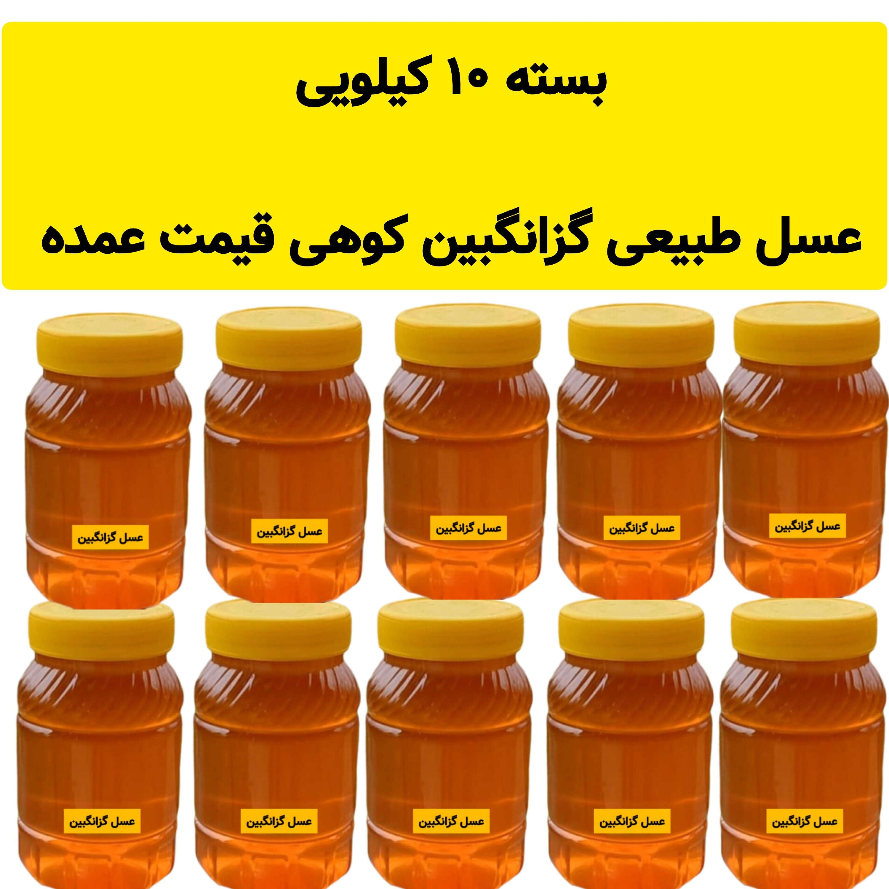عسل طبیعی گزانگبین قیمت عمده ( 10 کیلویی)