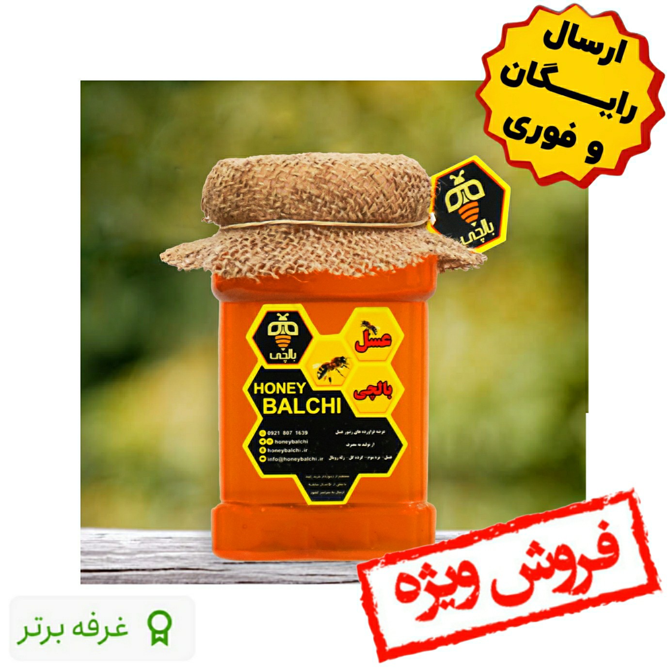 عسل کوهستان بالچی (3 کیلوگرم) (خرید از زنبوردار نمونه و ارسال رایگان)